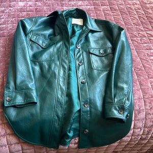 Aritzia faux  leather jacket . Beautiful color , almost new